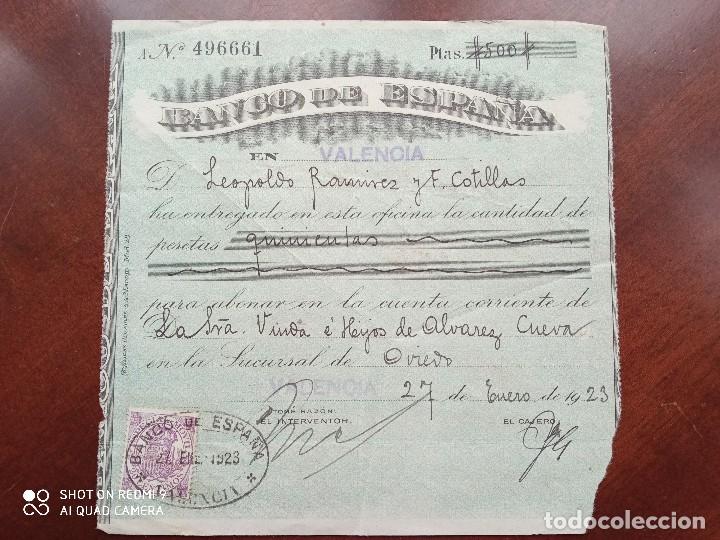 Documentos bancarios: INGRESO EN CUENTA BANCO DE ESPA&Ntilde;A 1923 - Foto 1