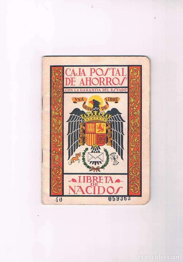 Documentos bancarios: Libreta de nacidos Caja Postal de Ahorros 1968 - - Foto 1