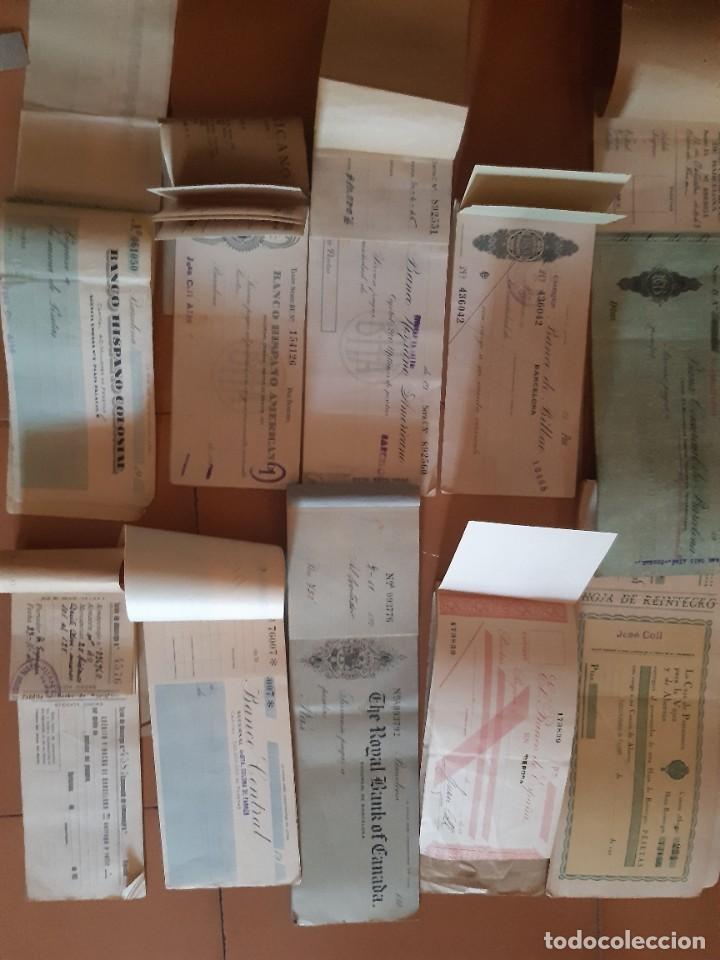 Documentos bancarios: Cheques a&ntilde;os 20 nuevos( diez) - Foto 1
