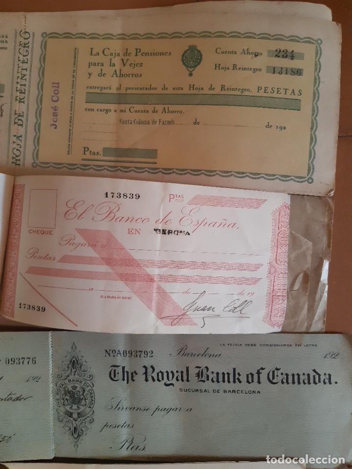 Documentos bancarios: Cheques a&ntilde;os 20 nuevos( diez) - Foto 4
