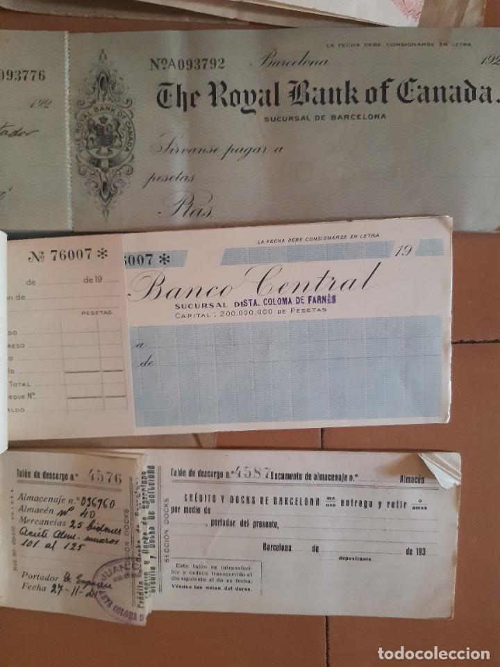 Documentos bancarios: Cheques a&ntilde;os 20 nuevos( diez) - Foto 5