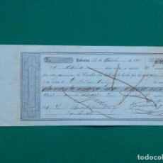 Documentos bancarios: LETRA DE CAMBIO AÑO 1861 LA HABANA CUBA. Lote 283311858