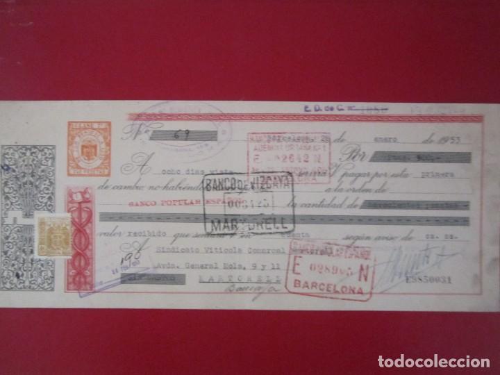 Documentos bancarios: LETRA DE CAMBIO 1953 900 PESETA9 - Foto 1