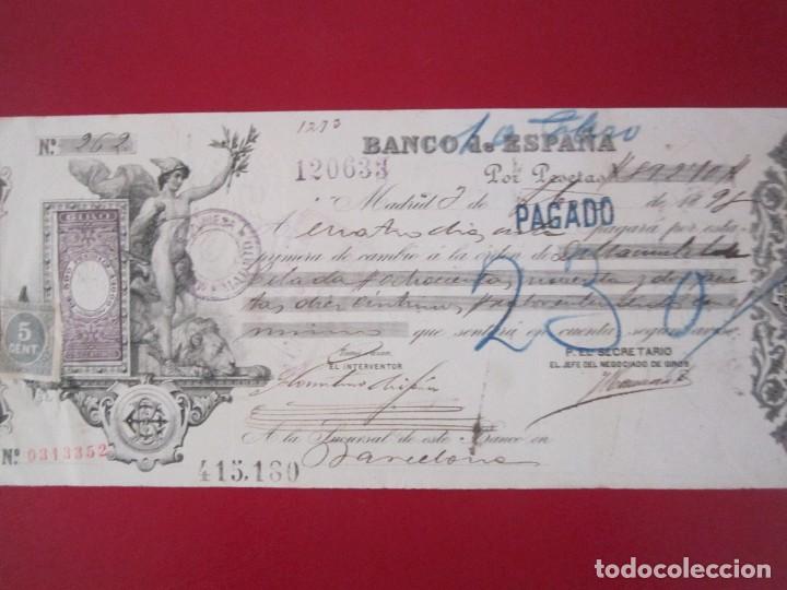 Documentos bancarios: LETRA DE CAMBIO 1898 892,10 PESETA9 - Foto 1
