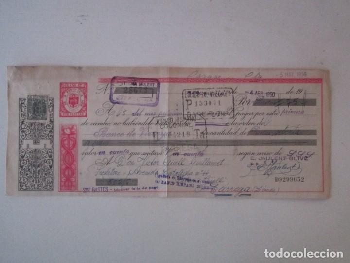 Documentos bancarios: LETRA DE CAMBIO 75 PESETAS 1950 - Foto 1