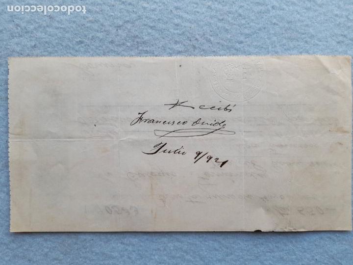 Documentos bancarios: Cheque. Banco Espa&ntilde;ol del Rio de la Plata. A&ntilde;o 1921. - Foto 2