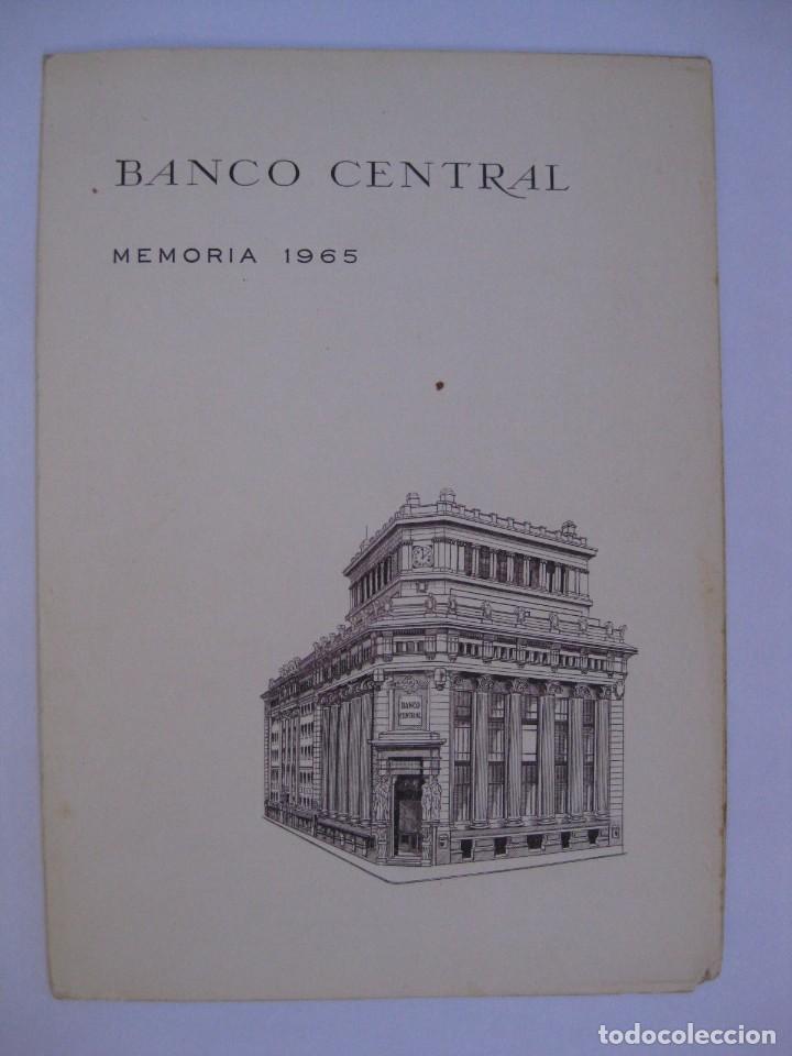 Documentos bancarios: BANCO CENTRAL MEMORIA DEL EJERCICIO DE 1965 A&Ntilde;O - Foto 1