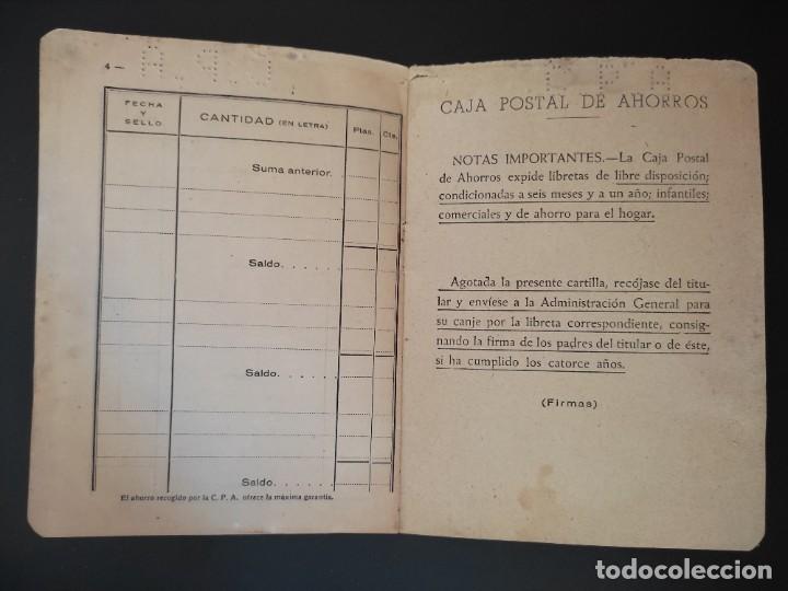 Documentos bancarios: CAJA POSTAL DE AHORROS LIBRETA DE NACIDOS - Foto 3