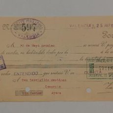 Documentos bancarios: VICENTE FERRANDIS GIL LETRA DE CAMBIO VALENCIA 1924. Lote 310888443