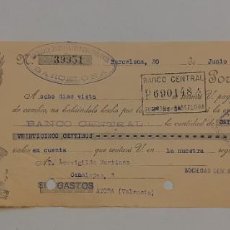 Documentos bancarios: SOCIEDAD GENERAL DE PUBLICACIONES LETRA DE CAMBIO BARCELONA 1924. Lote 310892303