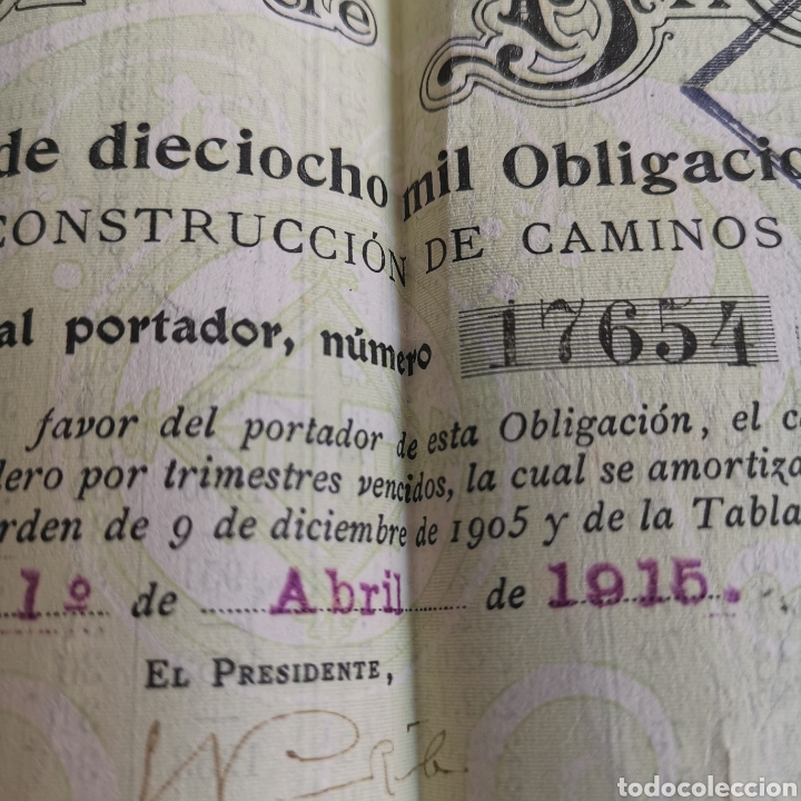 Documentos bancarios: Documento acci&oacute;n Deuda de Barcelona de 1915 - Foto 4