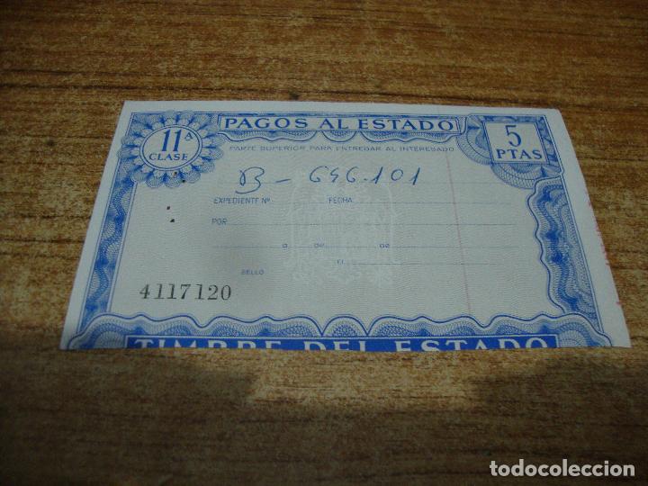 Documentos bancarios: PAGOS AL ESTADO 5 PESETAS - Foto 1