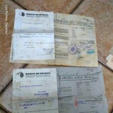 Documentos bancarios: ANTIGUOS DOCUMENTOS BANCARIOS - BANCO BILBAO 1947 LAS PALMAS DE GRAN CANARIA. Lote 314263023