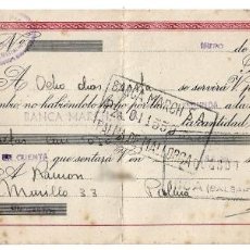 Documentos bancarios: LETRA DE CAMBIO 1957. Lote 314922718