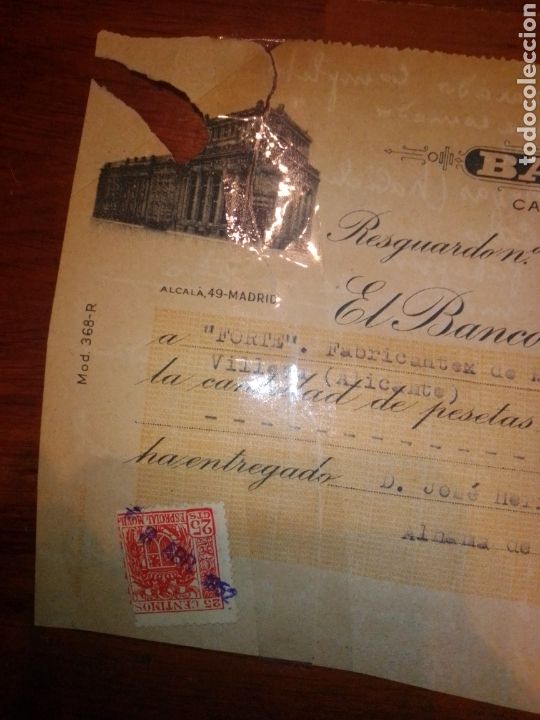 Documentos bancarios: Pagar&eacute; A&ntilde;o 1952 .......... - Foto 2
