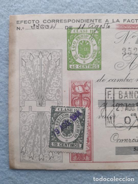 Documentos bancarios: Letra de cambio. Barcelona, Agosto de 1944. - Foto 3