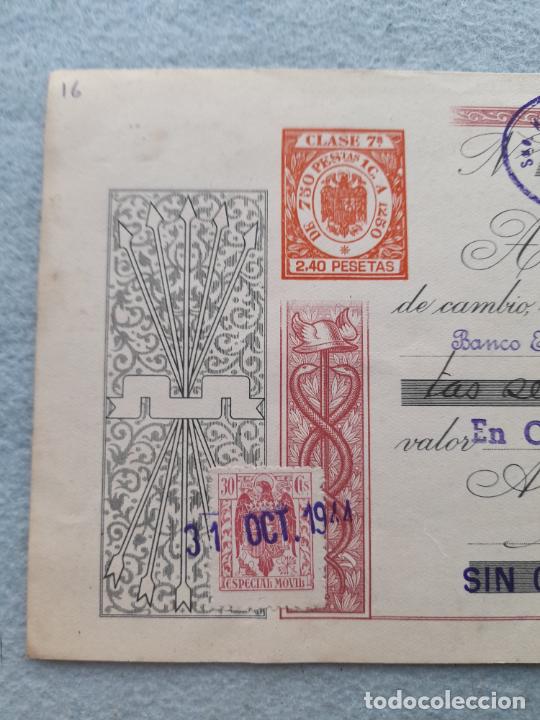 Documentos bancarios: Letra de cambio. Jijona, Octubre de 1944. - Foto 2