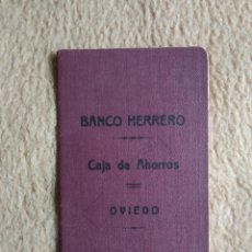 Documentos bancarios: LIBRETA DE AHORROS DEL BANCO HERRERO CAJA DE AHORROS DE OVIEDO AÑOS 40`S VER FOTOS. Lote 325187893