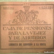 Documentos bancarios: LIBRETA DE LA CAJA DE PENSIONES PARA LA VEJEZ Y DE AHORROS - BARCELONA 1954