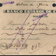 Documentos bancarios: 1946 CHEQUE BANCO ESPAÑOL DE CRÉDITO - LLAGOSTERA (53) CURIOSA FORMA DE ESCRIBIR LA CANTIDAD...