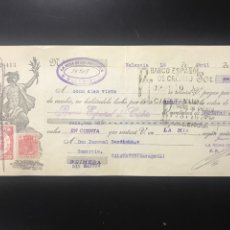 Documentos bancarios: LETRA DE CAMBIO AÑO 1935 LA REINA DE LOS BORDADOS VALENCIA N 2 IMPECABLE SIN ROTURAS. Lote 331803653