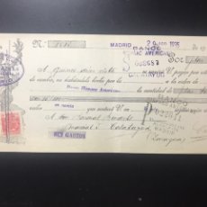 Documentos bancarios: LETRA DE CAMBIO AÑO 1935 FABRICA DE CORSES CARLOS AZNAR DE MADRID N 9 IMPECABLE SIN ROTURAS. Lote 331804518