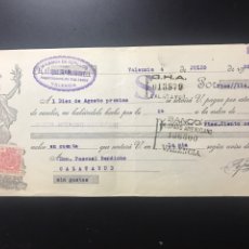 Documentos bancarios: LETRA DE CAMBIO AÑO 1935 FABRICA DE CEPILLOS CARBONELL , VALENCIA N 12 IMPECABLE SIN ROTURAS. Lote 331804733