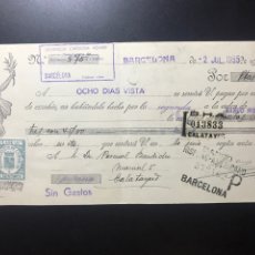 Documentos bancarios: LETRA DE CAMBIO AÑO 1935 BORDADOS DE SALVADOR CARDONA BARCELONA N 18 IMPECABLE SIN ROTURAS. Lote 331921543