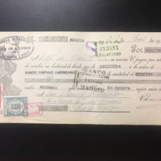 Documentos bancarios: LETRA DE CAMBIO AÑO 1935 FABRICA GUANTES VDA DE A. LUQUE MADRID N 19 IMPECABLE SIN ROTURAS