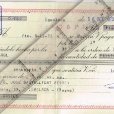 Documentos bancarios: 1973/75 LOTE 2 LETRAS A LA ORDEN DE BANCO POPULAR ESPAÑOL - AUTO MUNDIAL S.A. IGUALADA