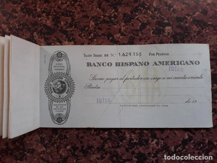 Documentos bancarios: Talonario Banco Hispano Americano Ibiza - Foto 1