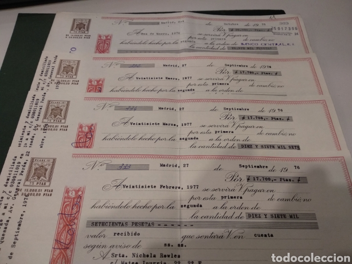 Documentos bancarios: Letras de cambio 1976 - Foto 1