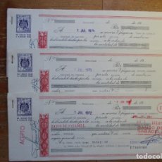 Documentos bancarios: LETRAS DE CAMBIO , LOTE DE 96 LETRAS , VTOS. 01.07.1967 A 01.06.1975 , ACEPTADAS.