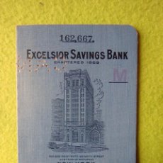 Documentos bancarios: LIBRETA AHORRO,BANK BOOK,EXCELSIOR SAVINGS BANK ,NEW YORK , 1932-41. Lote 354171623