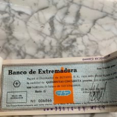 Documentos bancarios: CHEQUES BUTANO BANCO DE EXTREMADURA. Lote 356384795