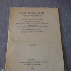 Documentos bancarios: MADRID ANGEL MUGARZA HUETE AGENTE BANCO DE ESPAÑA Y BANCA LA FINANCIERA DE LISBOA FOLLETO 1885. Lote 361011090