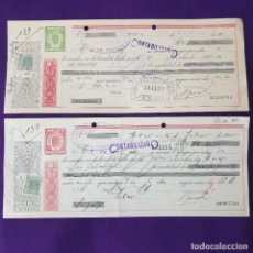 Documentos bancarios: 8 LETRAS, FISCALES, TIMBRES DIFERENTES DEL ESTADO ESPAÑOL. AÑOS 1940 A 1946. ORIGINALES.. Lote 363805180