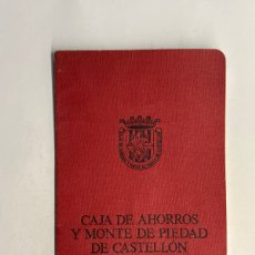 Documentos bancarios: CASTELLÓN. CAJA DE AHORROS Y MONTE DE PIEDAD.. LIBRETA DE AHORRO (A.1975). Lote 364258461