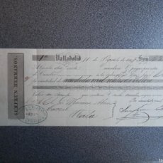 Documentos bancarios: VALLADOLID LETRA DE CAMBIO AÑO 1864 EMITIDA POR SEMPRÚN HERMANOS - 22000 REALES VELLÓN. Lote 375203409
