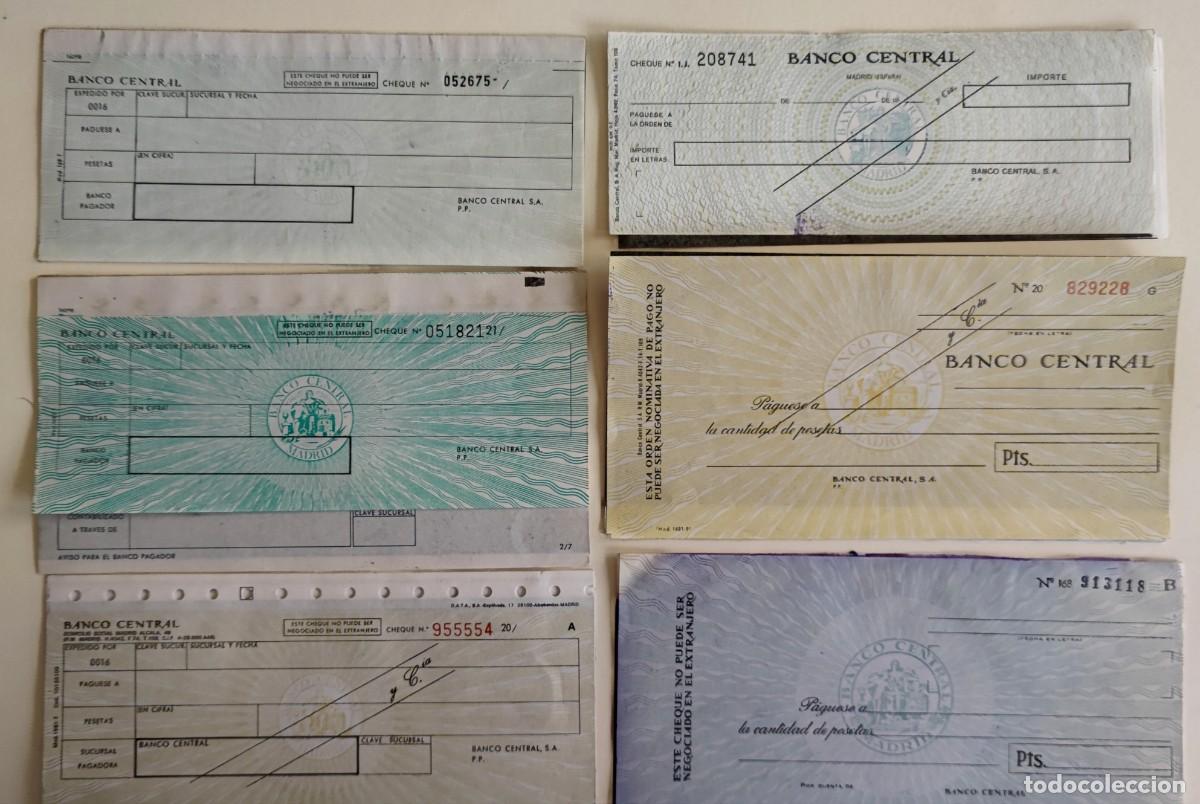 Documentos bancarios: BANCO CENTRAL - CHEQUES DEL BANCO - Foto 1