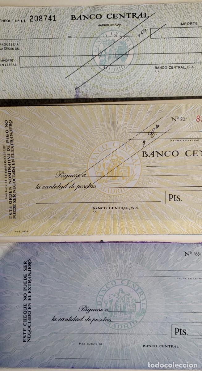 Documentos bancarios: BANCO CENTRAL - CHEQUES DEL BANCO - Foto 3