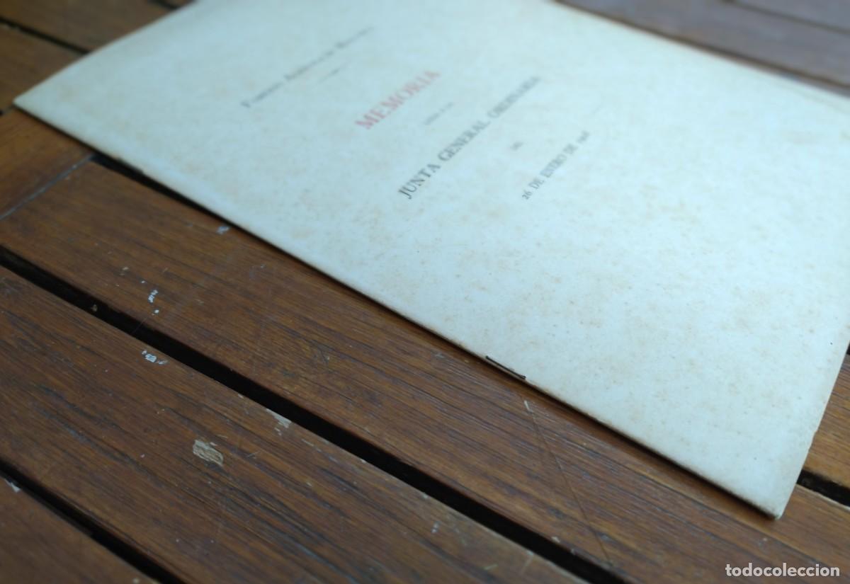 Documentos bancarios: MEMORIA DEL FOMENTO AGR&Iacute;COLA DE MALLORCA. 1908 - Foto 4