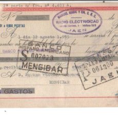 Documentos bancarios: LETRA DE CAMBIO CON TIMBRE FISCAL ESPECIAL MOVIL PARA MEDICAMENTOS - AÑO 1959. Lote 383192559