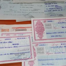 Documentos bancarios: LOTE DE 27 LETRAS DE CAMBIO Y CHEQUES BANCO PASTOR CORUÑA