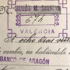 Documentos bancarios: LETRA DE CAMBIO 1935 VALENCIA SIMEON M. SANJUAN Nº44