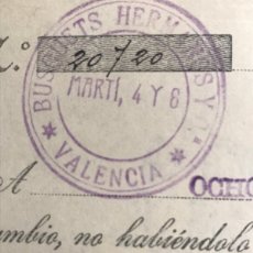 Documentos bancarios: LETRA DE CAMBIO 1935 VALENCIA BUSQUETS HERMANOS Y CIA Nº46