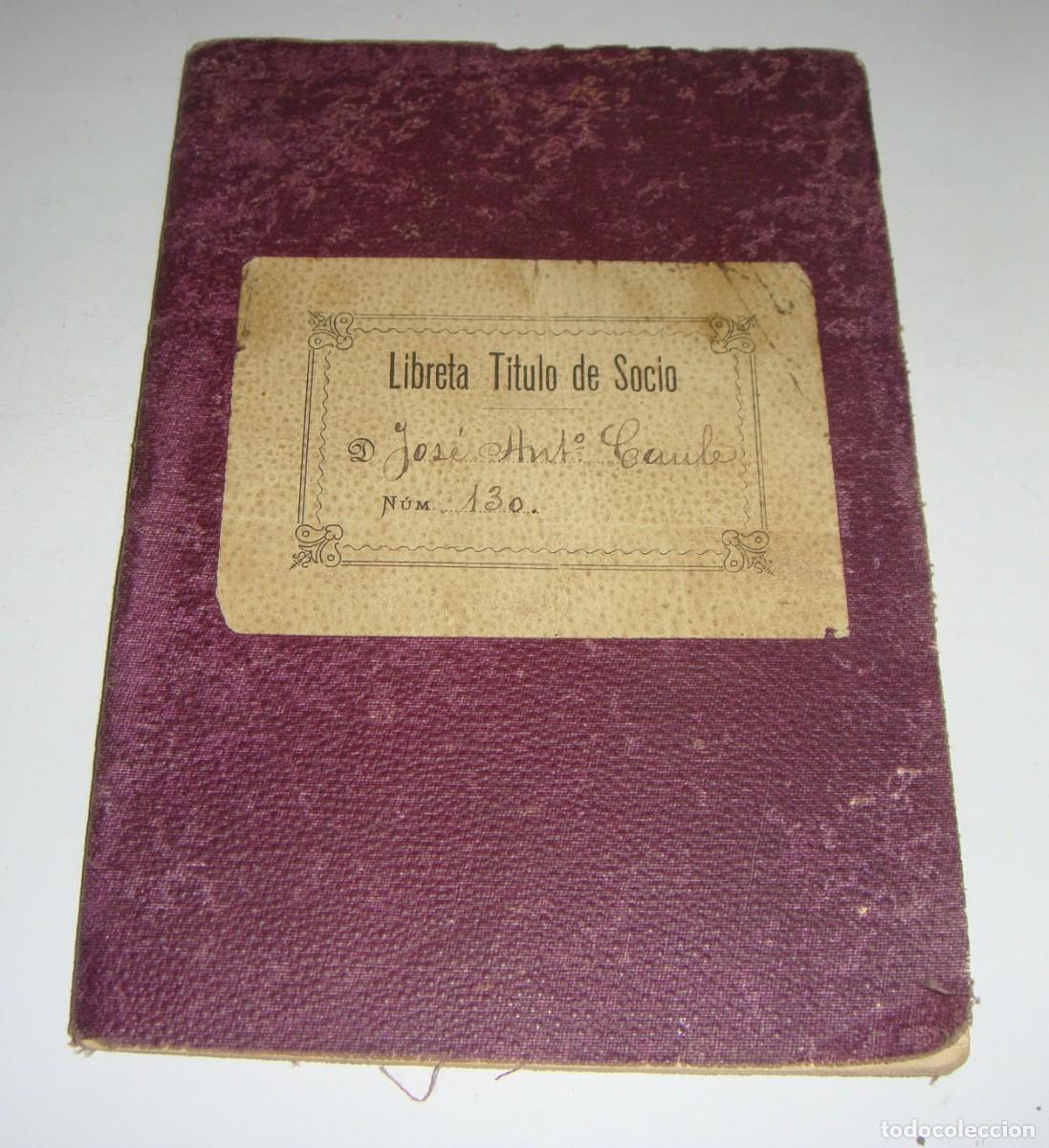 Documentos bancarios: Antigua Libreta bancaria. Enero de 1895 - Foto 1