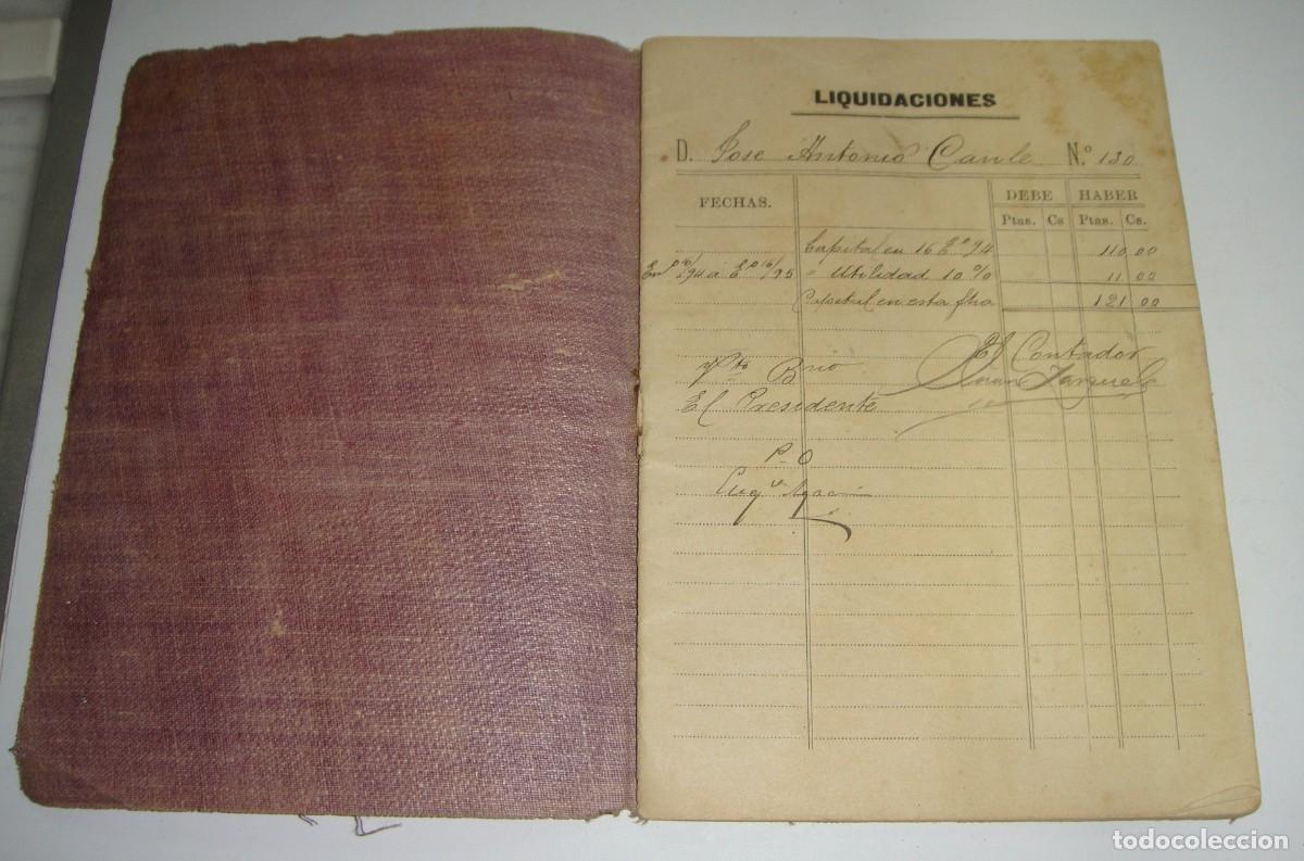 Documentos bancarios: Antigua Libreta bancaria. Enero de 1895 - Foto 2