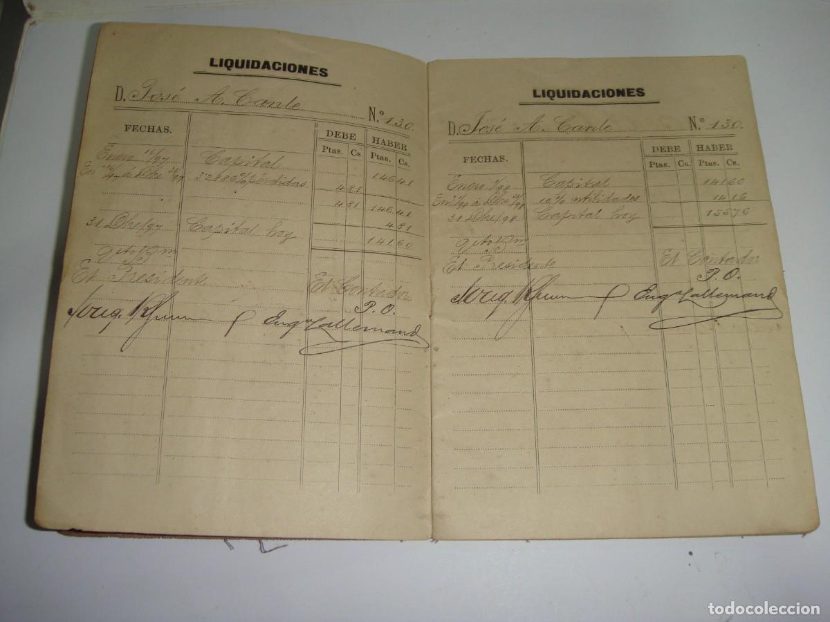 Documentos bancarios: Antigua Libreta bancaria. Enero de 1895 - Foto 3