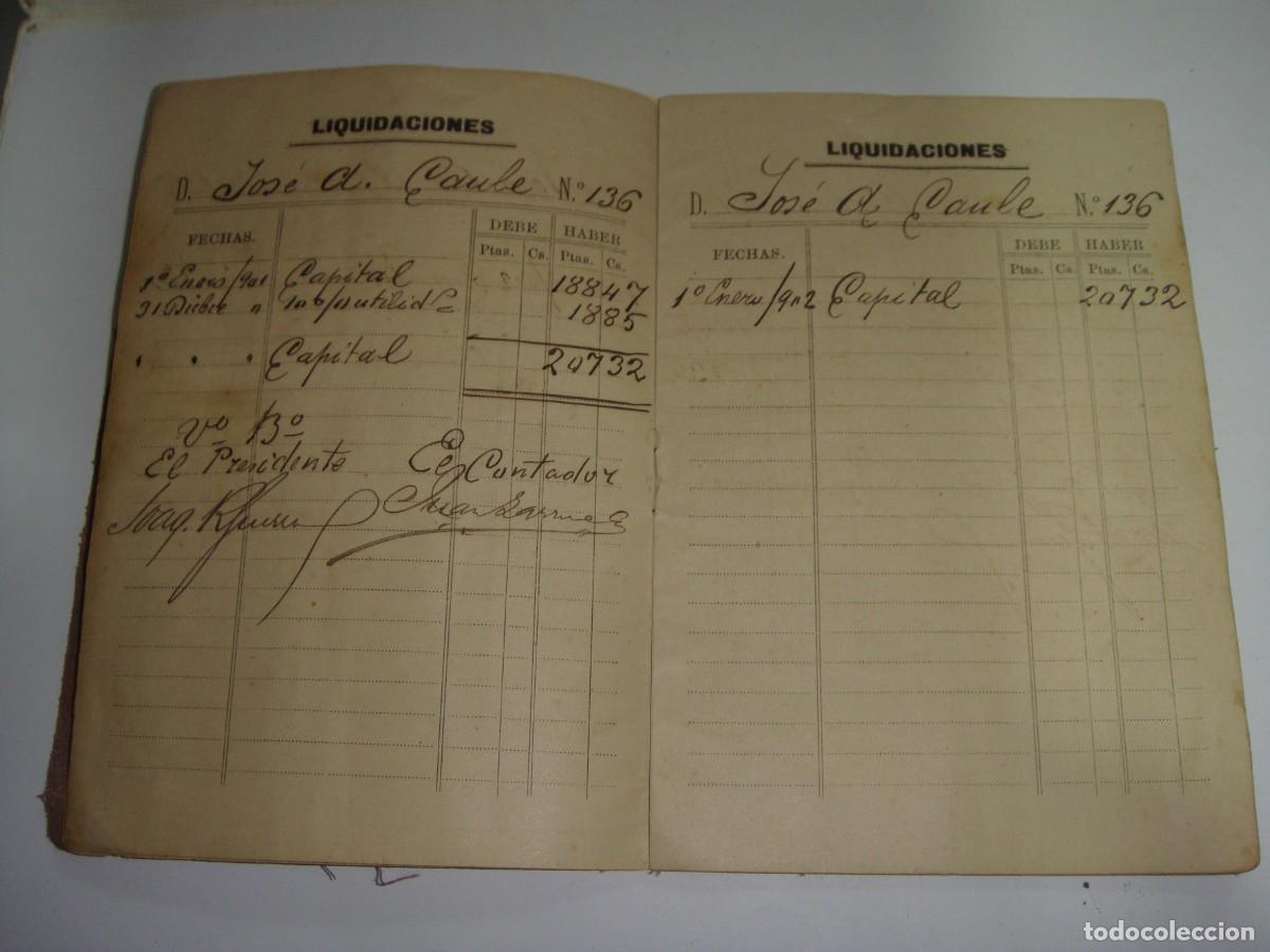 Documentos bancarios: Antigua Libreta bancaria. Enero de 1895 - Foto 4